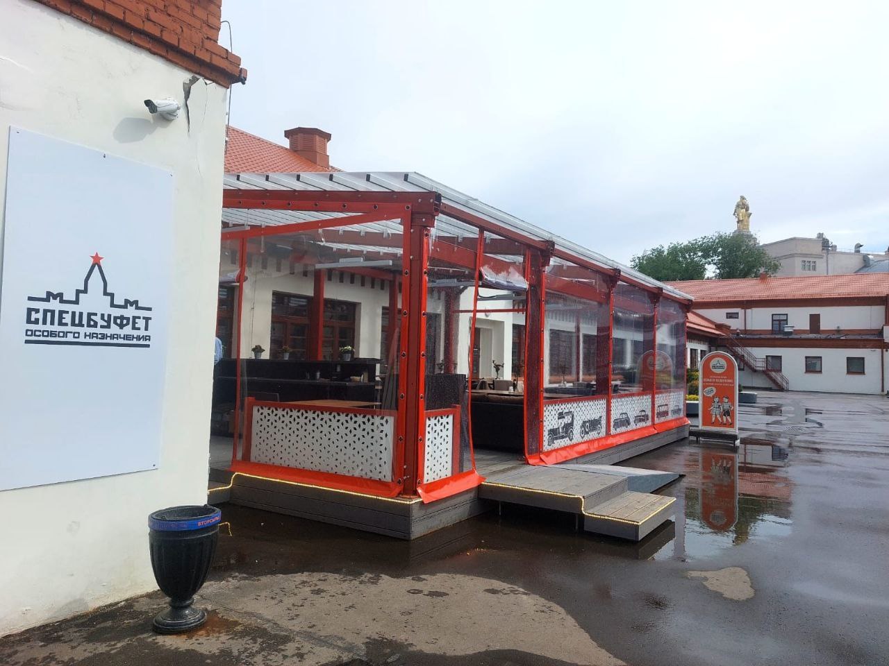ПВХ шторы для летней террасы кафе в городе Иваново